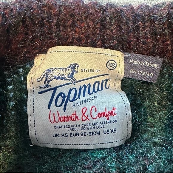 Topman knitwear ombré goat hair sweater - Picture 4 of 14